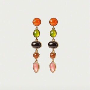 Multicolor stone Drop Earrings M1487